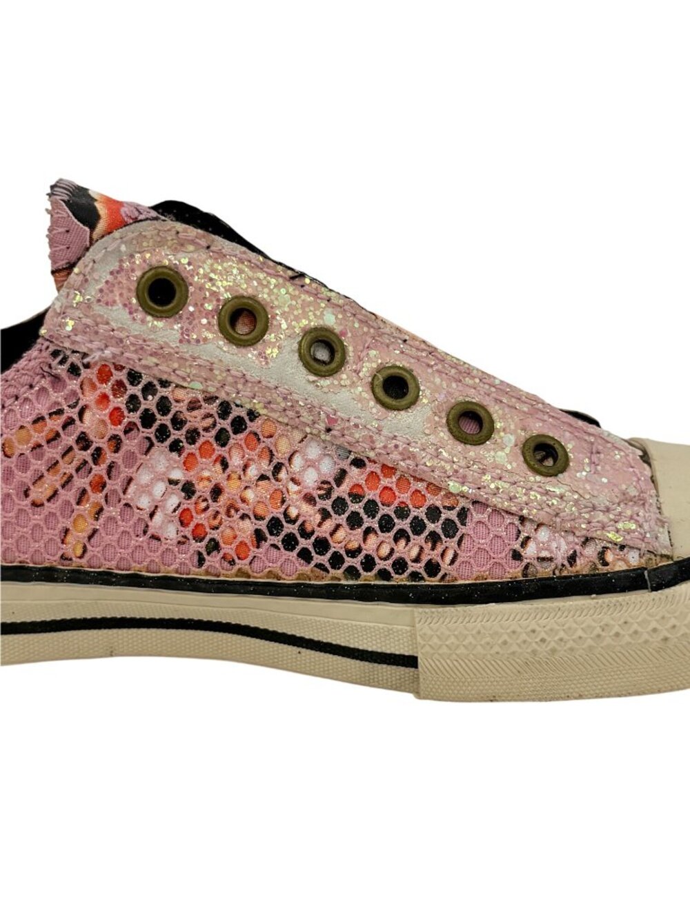 VTG Ed Hardy Pink Canvas Tattoo Graphic Sneakers | Y2K Streetwear Grunge Skater - Picture 13 of 16